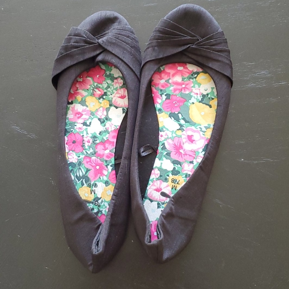 shantung knot flats